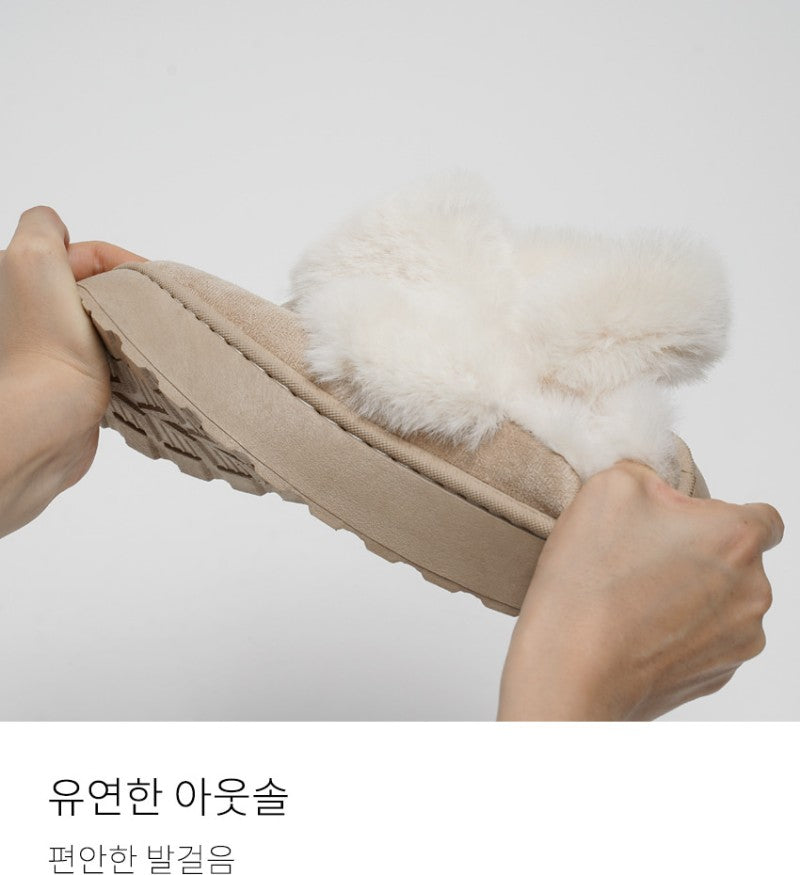 【WE ARE】韓國CHAAKAN 舒服厚底雪拖 (毛毛可拆) WTSDR4G86