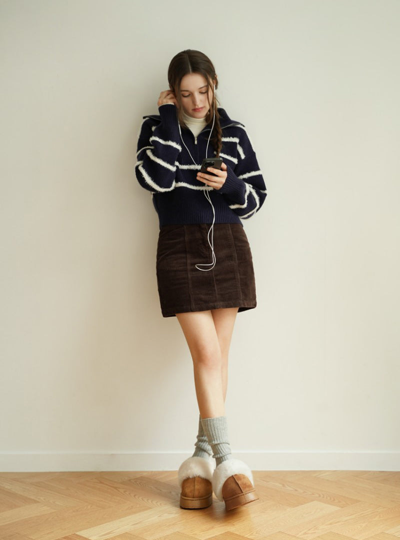 【WE ARE】韓國CHAAKAN 舒服厚底雪拖 (毛毛可拆) WTSDR4G86