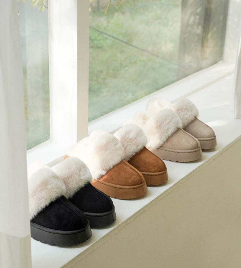 【WE ARE】韓國CHAAKAN 舒服厚底雪拖 (毛毛可拆) WTSDR4G86
