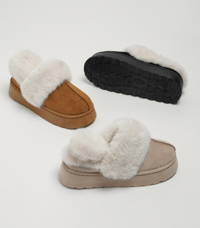 【WE ARE】韓國CHAAKAN 舒服厚底雪拖 (毛毛可拆) WTSDR4G86