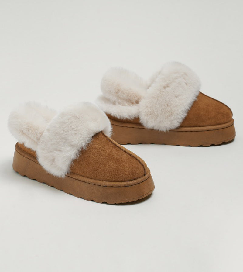 【WE ARE】韓國CHAAKAN 舒服厚底雪拖 (毛毛可拆) WTSDR4G86