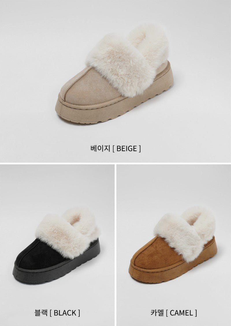 【WE ARE】韓國CHAAKAN 舒服厚底雪拖 (毛毛可拆) WTSDR4G86