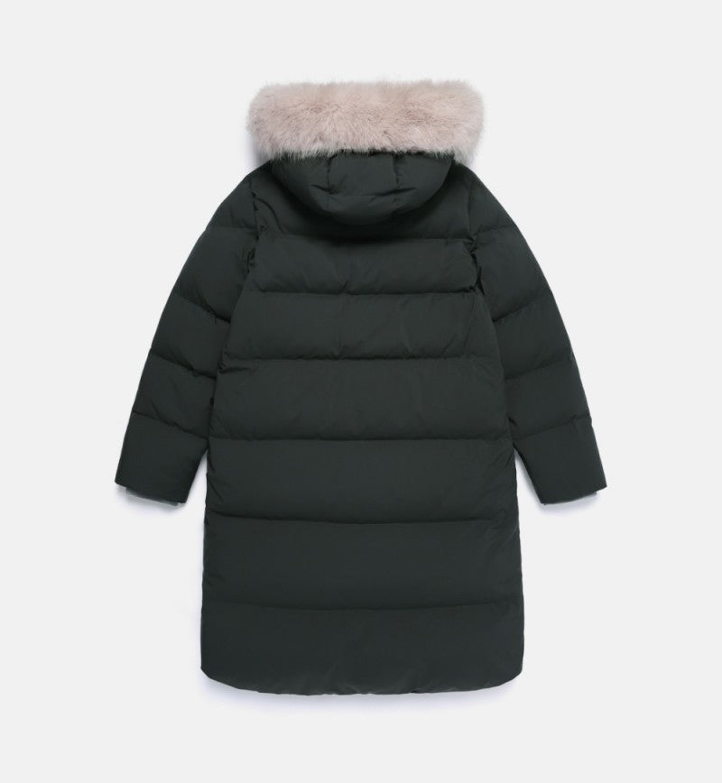 NG折扣款【WE ARE】韓國國家地理長款連帽羽絨服外套N254WDW190