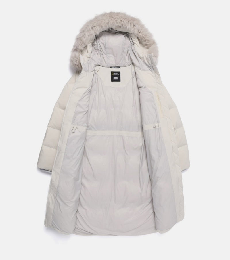 NG折扣款【WE ARE】韓國國家地理長款連帽羽絨服外套N254WDW190