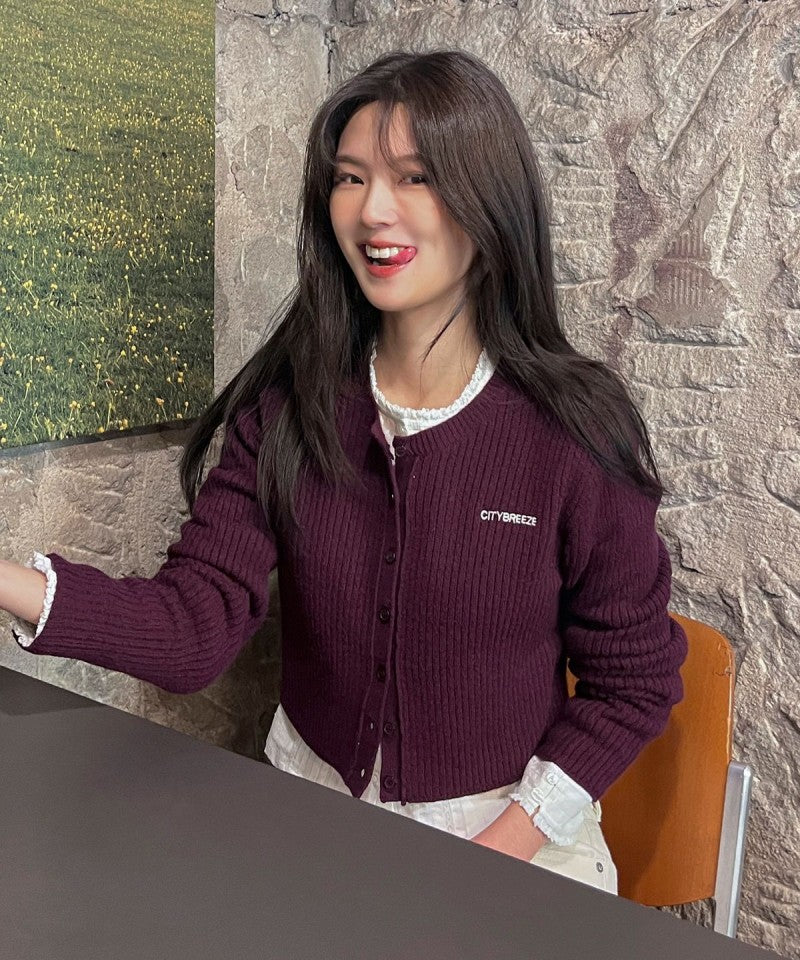 【WE ARE】韓國CITYBREEZE 短版羅紋針織外套 CTH4CD21