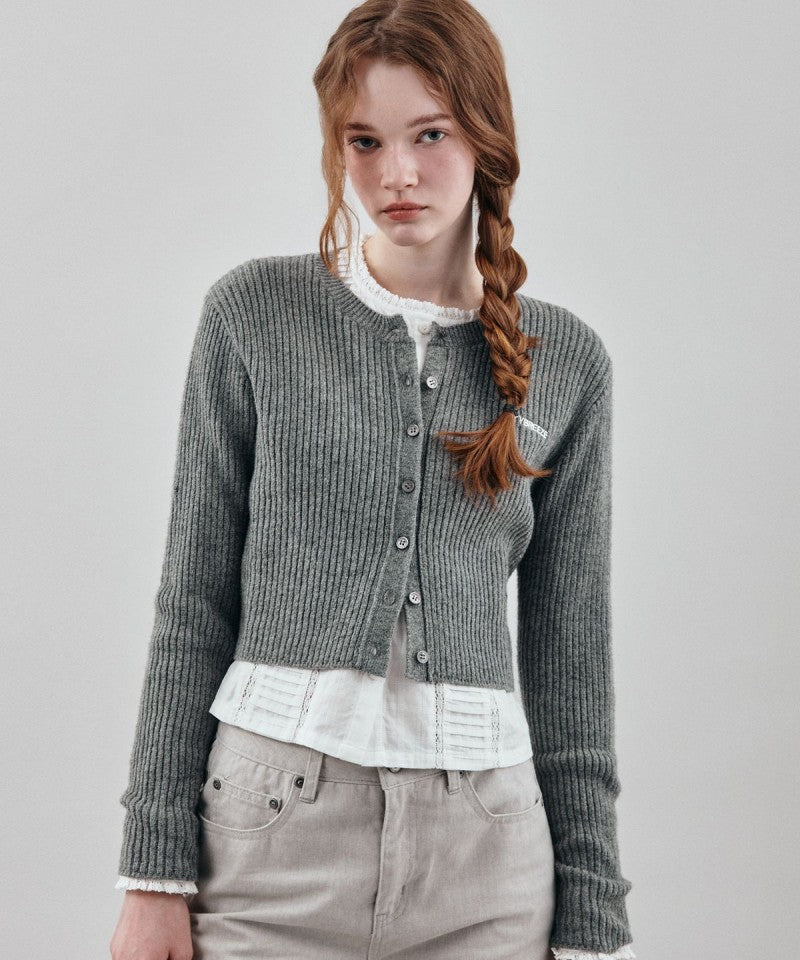 【WE ARE】韓國CITYBREEZE 短版羅紋針織外套 CTH4CD21