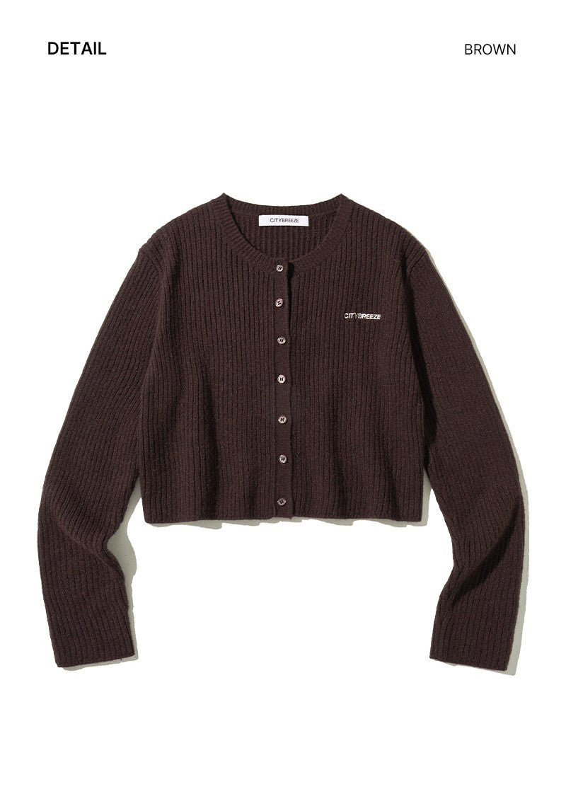 【WE ARE】韓國CITYBREEZE 短版羅紋針織外套 CTH4CD21