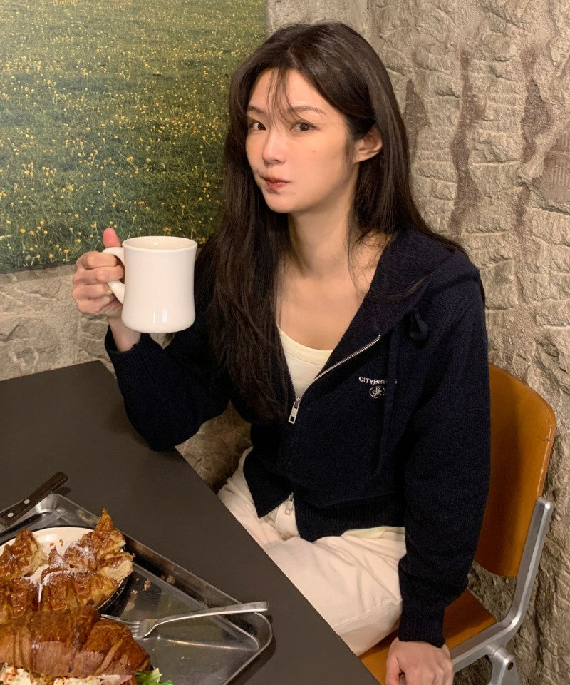 【WE ARE】韓國CITYBREEZE66%羊毛雙拉鏈連帽針織外套 CTH4CD24