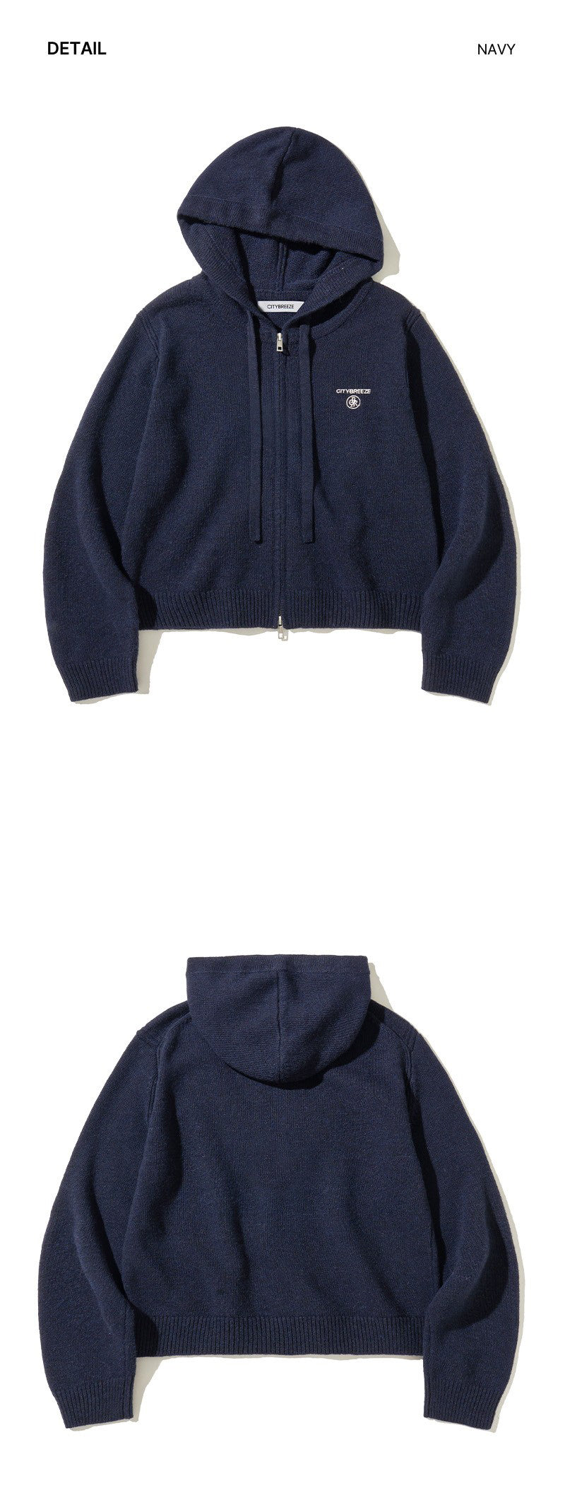 【WE ARE】韓國CITYBREEZE66%羊毛雙拉鏈連帽針織外套 CTH4CD24