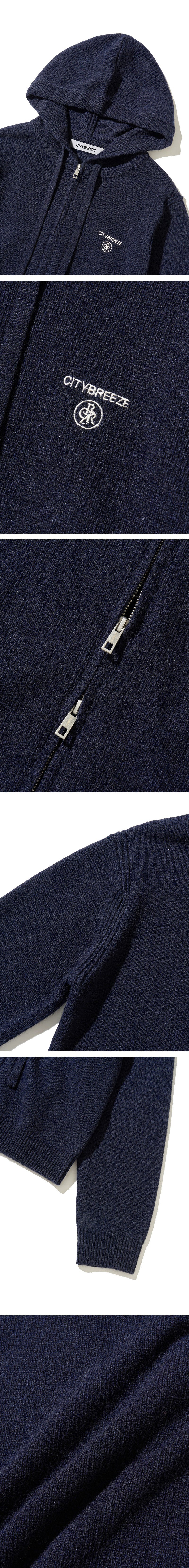 【WE ARE】韓國CITYBREEZE66%羊毛雙拉鏈連帽針織外套 CTH4CD24