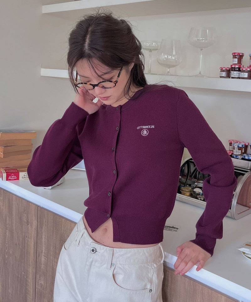 【WE ARE】韓國CITYBREEZE小Logo圓領針織衫 CTH4CD23