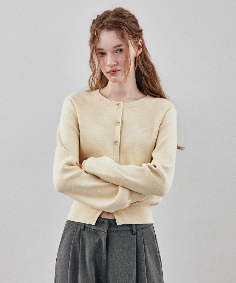 【WE ARE】韓國CITYBREEZE小Logo圓領針織衫 CTH4CD23