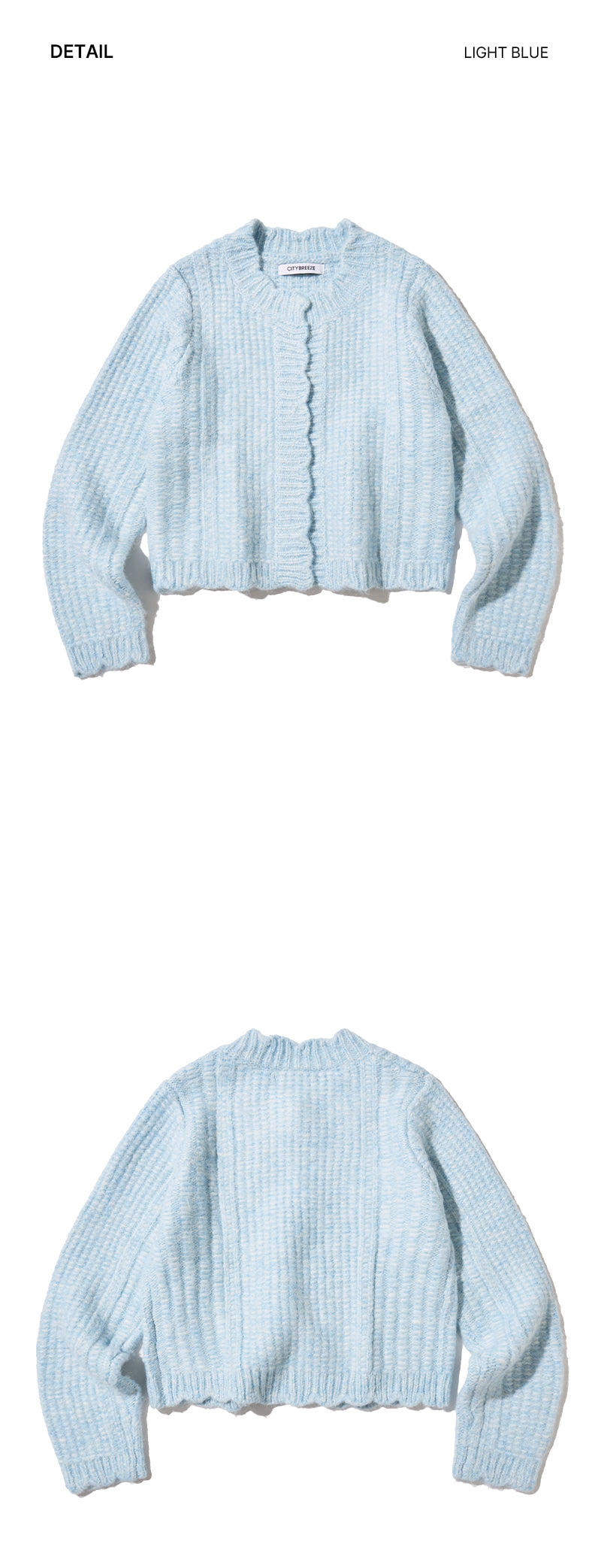 【WE ARE】韓國CITYBREEZE@ 圓領無扣針織外套CTH4CD10