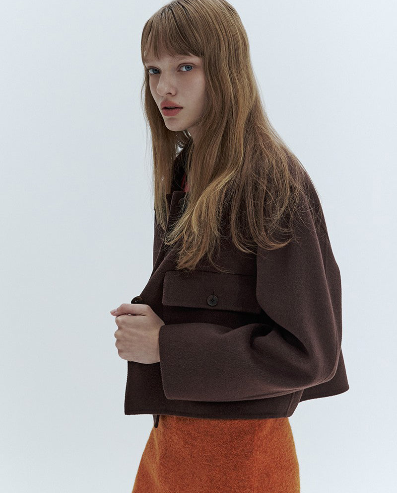 【WE ARE】韓國CITYBREEZE@ 短版49%羊毛翻領外套 CTH4CA03