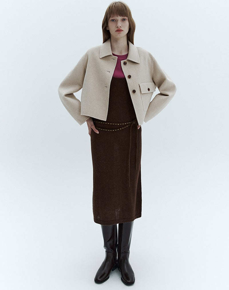 【WE ARE】韓國CITYBREEZE@ 短版49%羊毛翻領外套 CTH4CA03