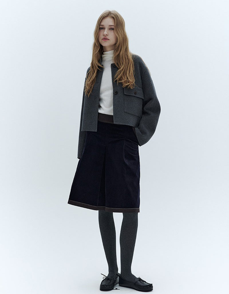 【WE ARE】韓國CITYBREEZE@ 短版49%羊毛翻領外套 CTH4CA03