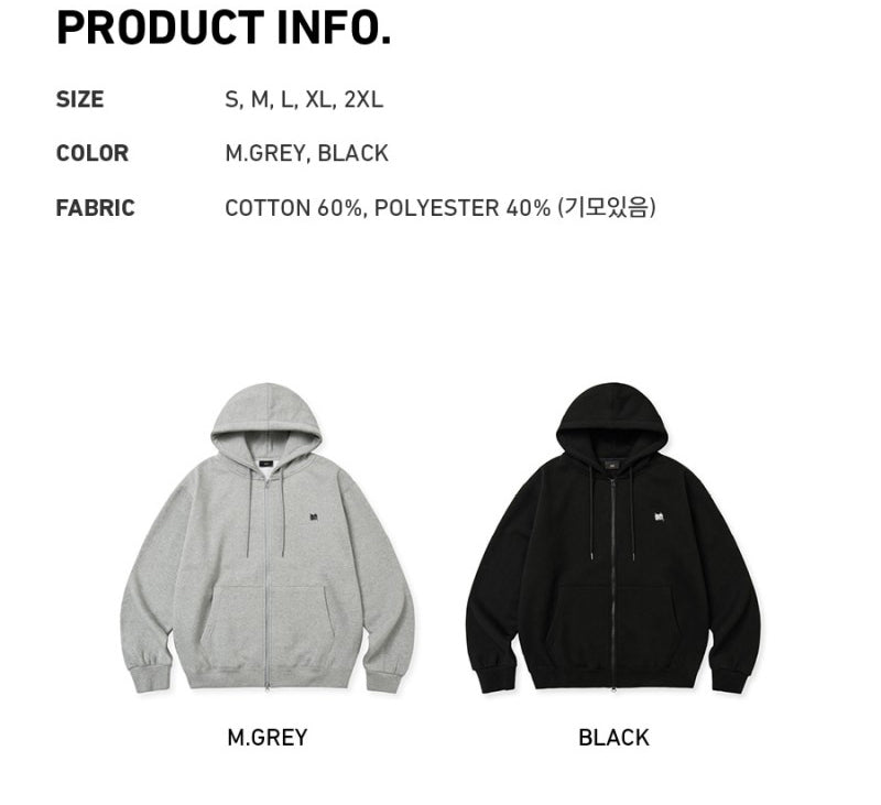 【WE ARE】韓國BROWNBREATH 膠印刷毛連帽外套BKWMHZB03