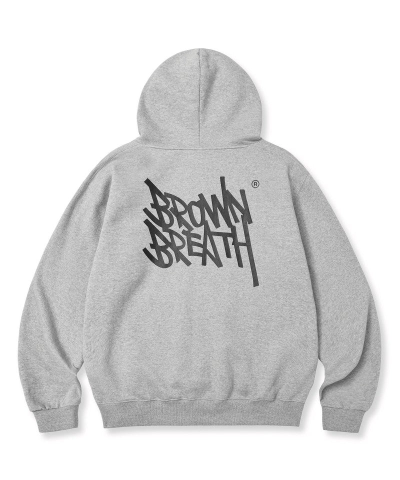 【WE ARE】韓國BROWNBREATH 男款背面膠印logo 刷毛帽ＴBKWMHDB01