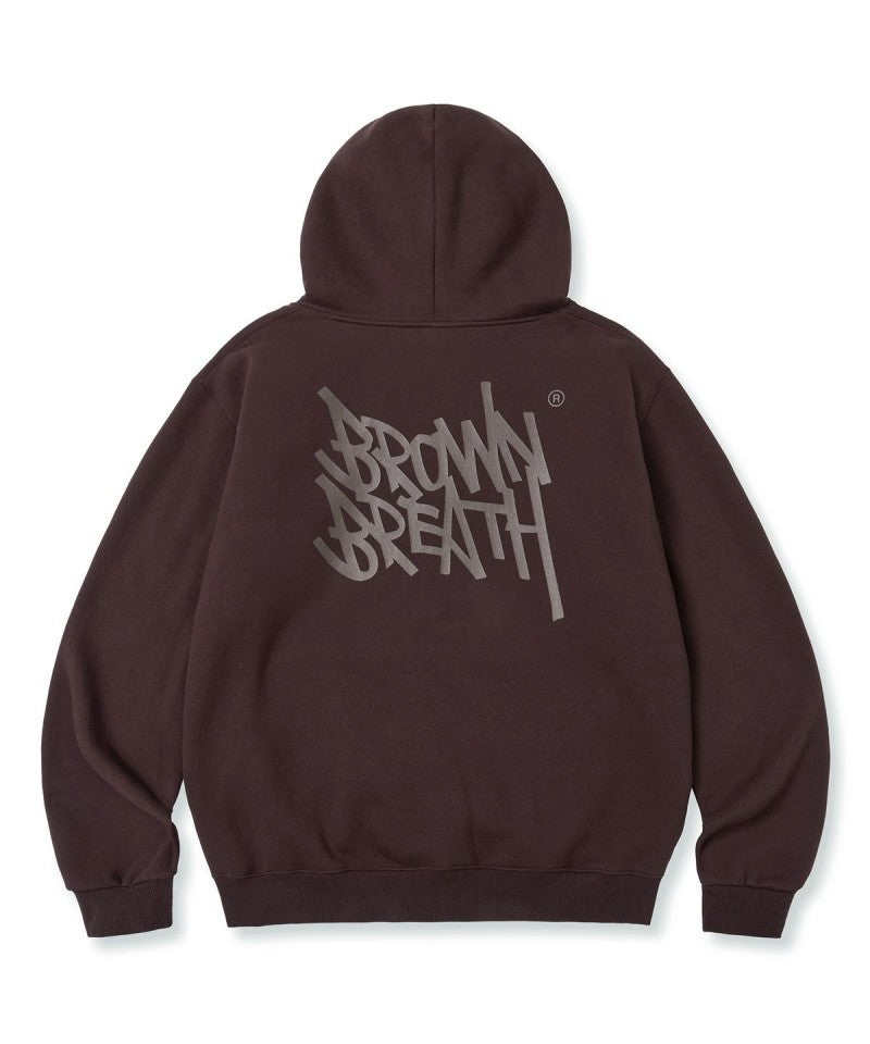 【WE ARE】韓國BROWNBREATH 男款背面膠印logo 刷毛帽ＴBKWMHDB01