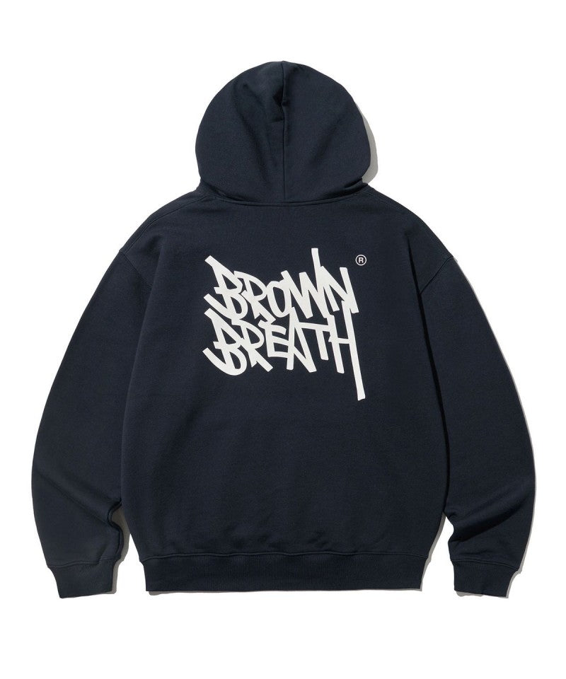 【WE ARE】韓國BROWNBREATH 膠印logo帽Ｔ BKWMHDS01