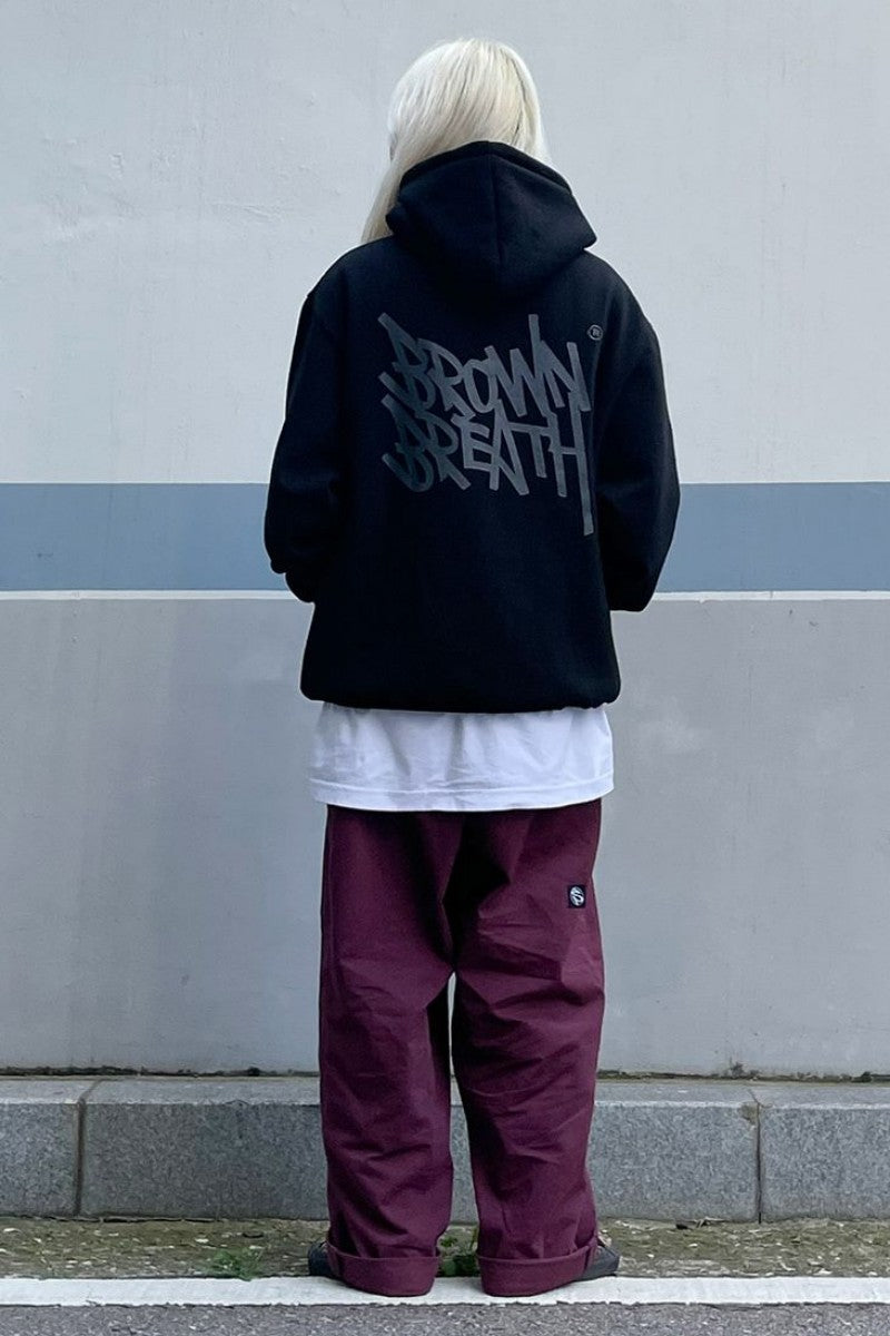 【WE ARE】韓國BROWNBREATH 膠印logo帽Ｔ BKWMHDS01