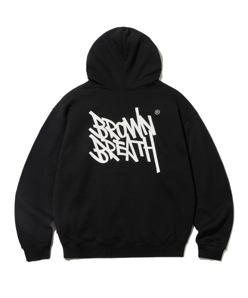 【WE ARE】韓國BROWNBREATH 膠印logo帽Ｔ BKWMHDS01