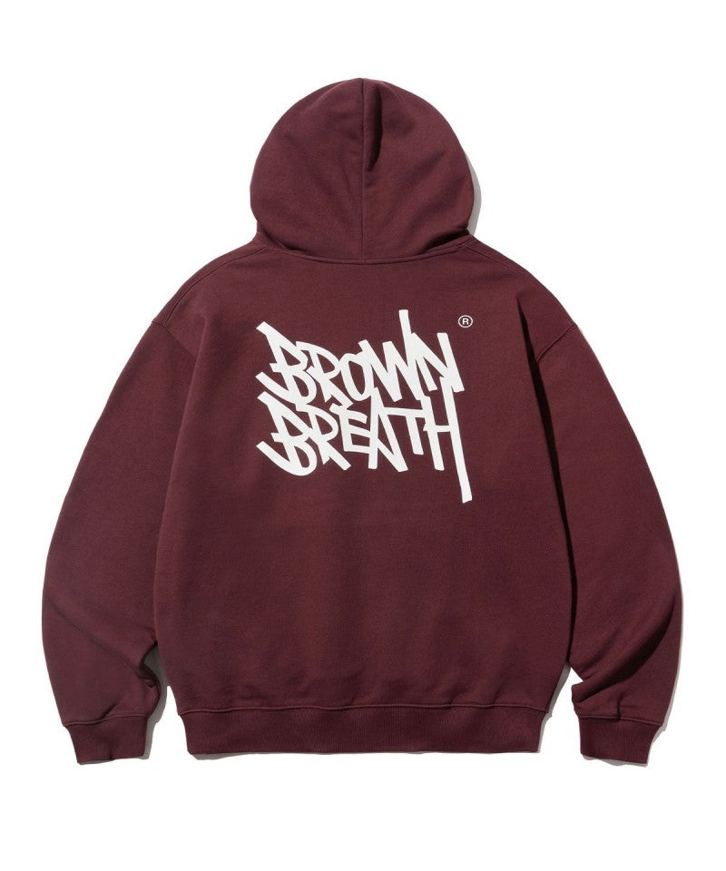【WE ARE】韓國BROWNBREATH 膠印logo帽Ｔ BKWMHDS01