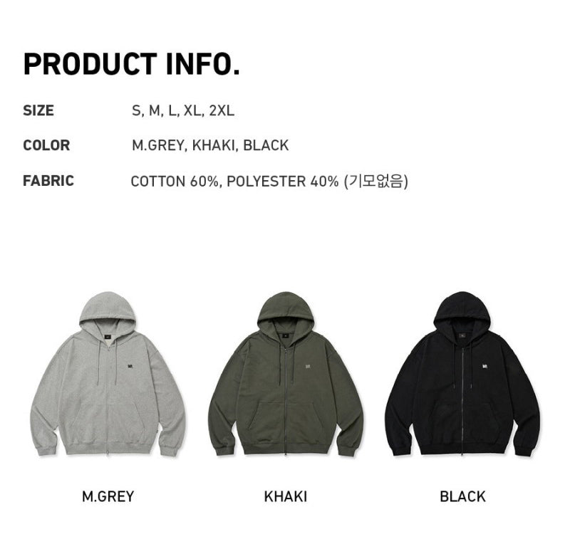 【WE ARE】韓國BROWNBREATH 膠印無刷毛連帽外套 BKWMHZB01