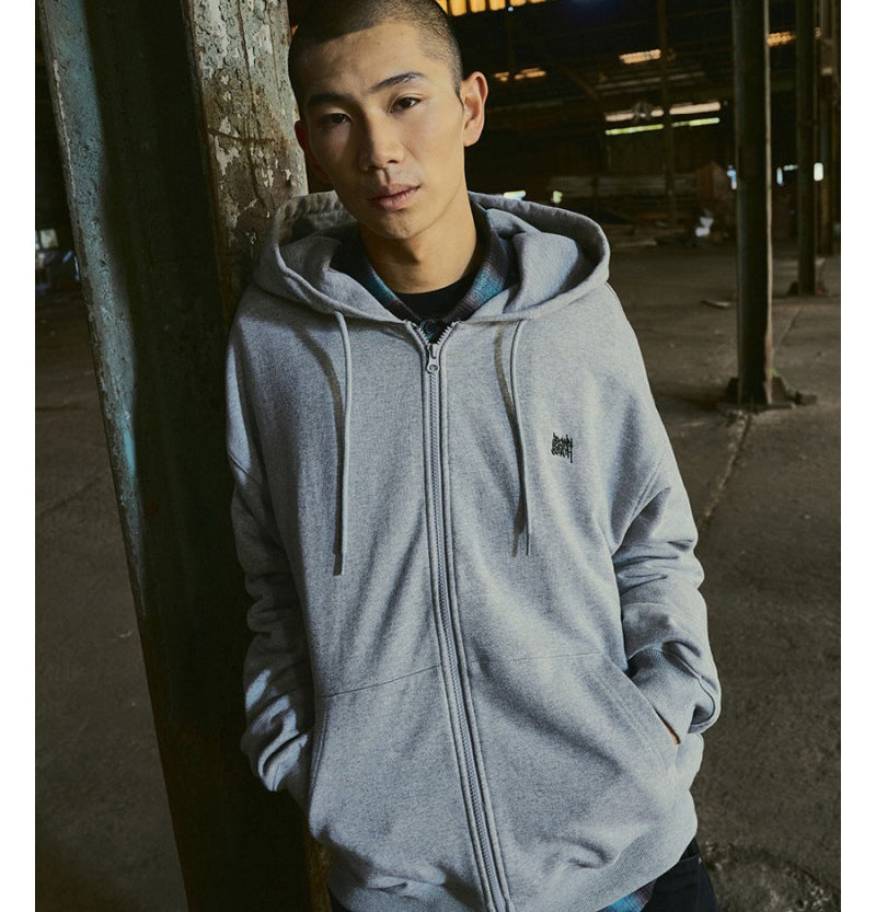 【WE ARE】韓國BROWNBREATH 膠印無刷毛連帽外套 BKWMHZB01