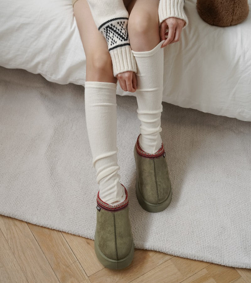 大半碼【WE ARE】韓國CHAAKAN (短毛)舒服厚底雪地鞋 WTSDR4F876