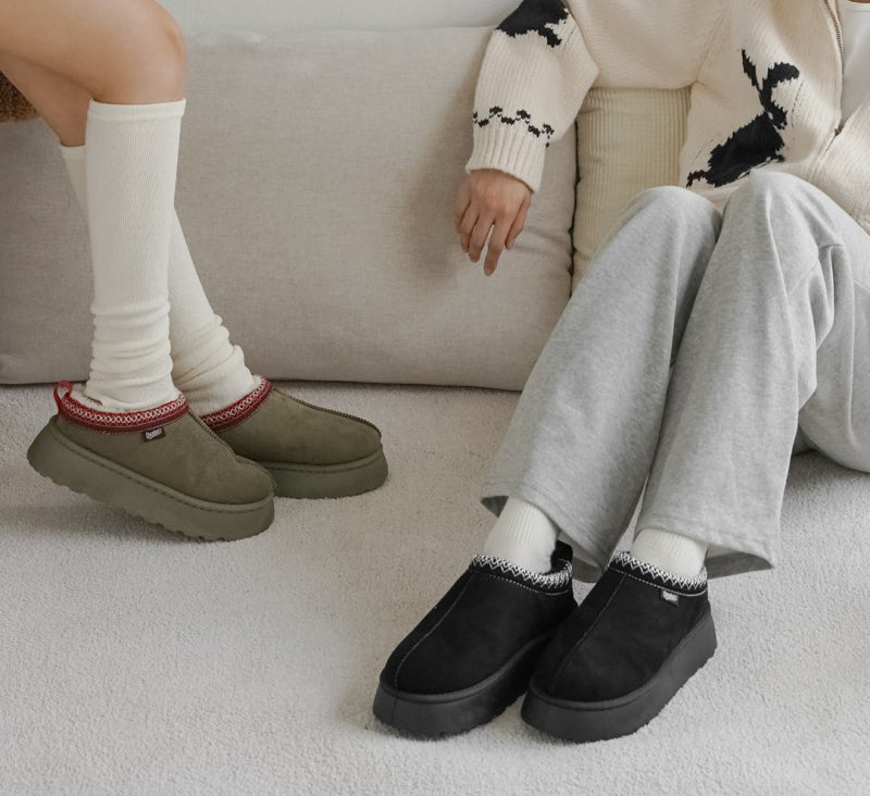 大半碼【WE ARE】韓國CHAAKAN (短毛)舒服厚底雪地鞋 WTSDR4F876