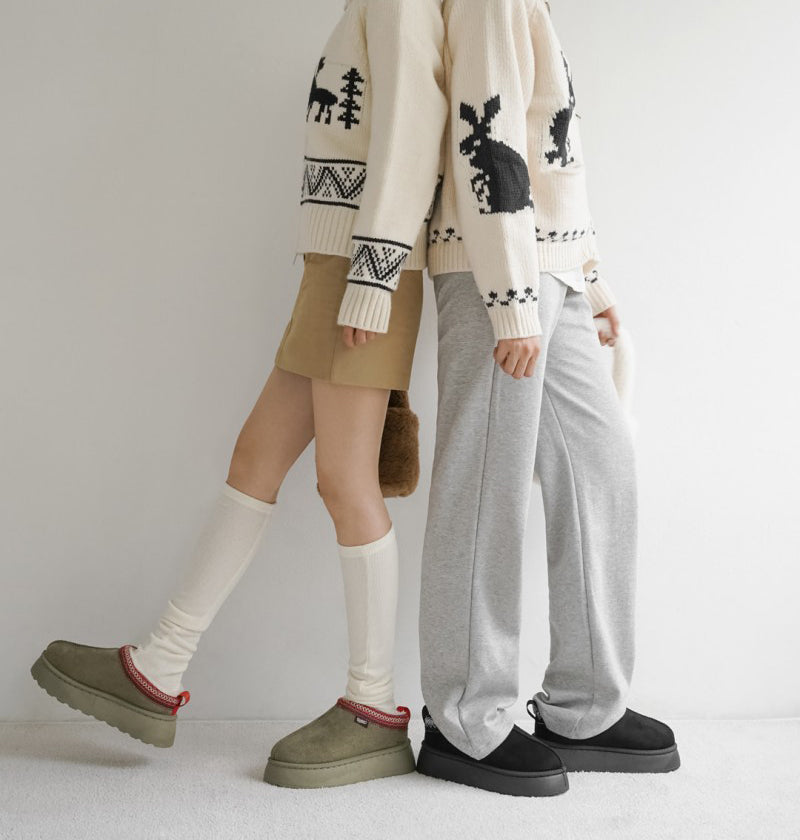 大半碼【WE ARE】韓國CHAAKAN (短毛)舒服厚底雪地鞋 WTSDR4F876