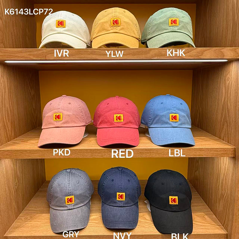 【WE ARE】韓國KODAK柯達 布標logo棒球帽 K6143LCP72