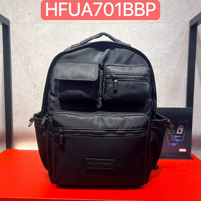 【WE ARE】韓國HUNTER休閒多口袋大號雙肩包後背包HFUA701BBP