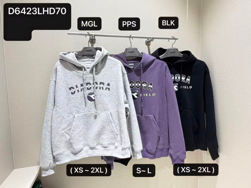 【WE ARE】韓國Diadora休閒連帽大學T衛衣D6423LHD70