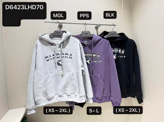 【WE ARE】韓國Diadora休閒連帽大學T衛衣D6423LHD70