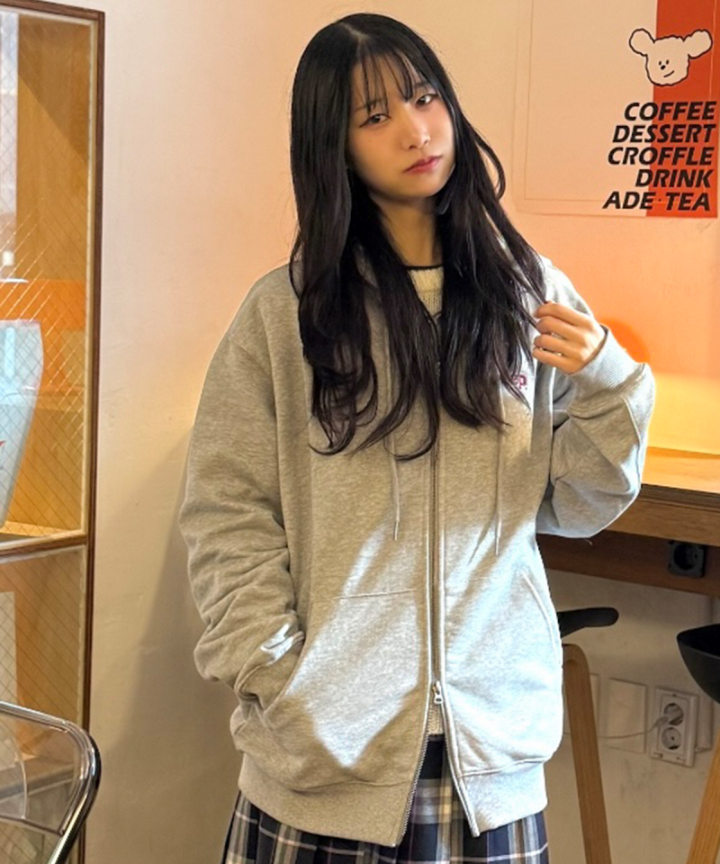 中性版【WE ARE】韓國JEEP臂章logo雙拉鏈連帽外套 JR5TZU051