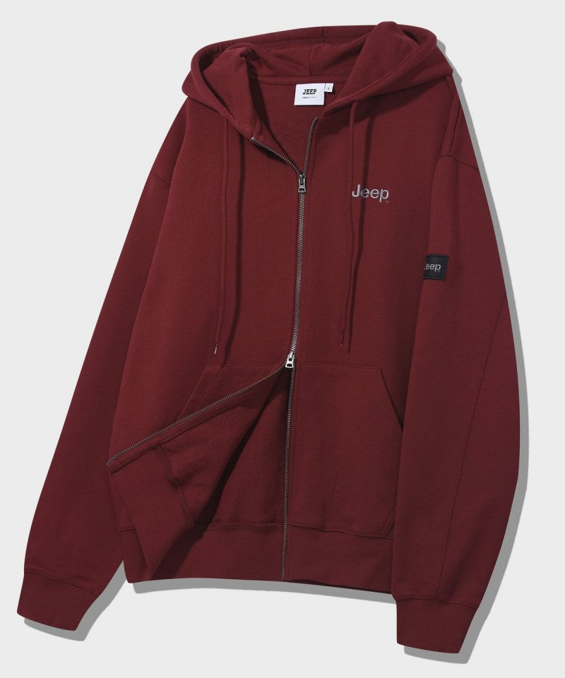 中性版【WE ARE】韓國JEEP臂章logo雙拉鏈連帽外套 JR5TZU051