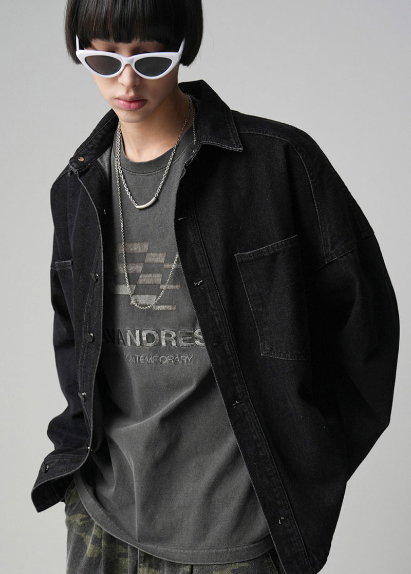 【WE ARE】韓國AVANDRESS牛仔長袖襯衫AV43SH05