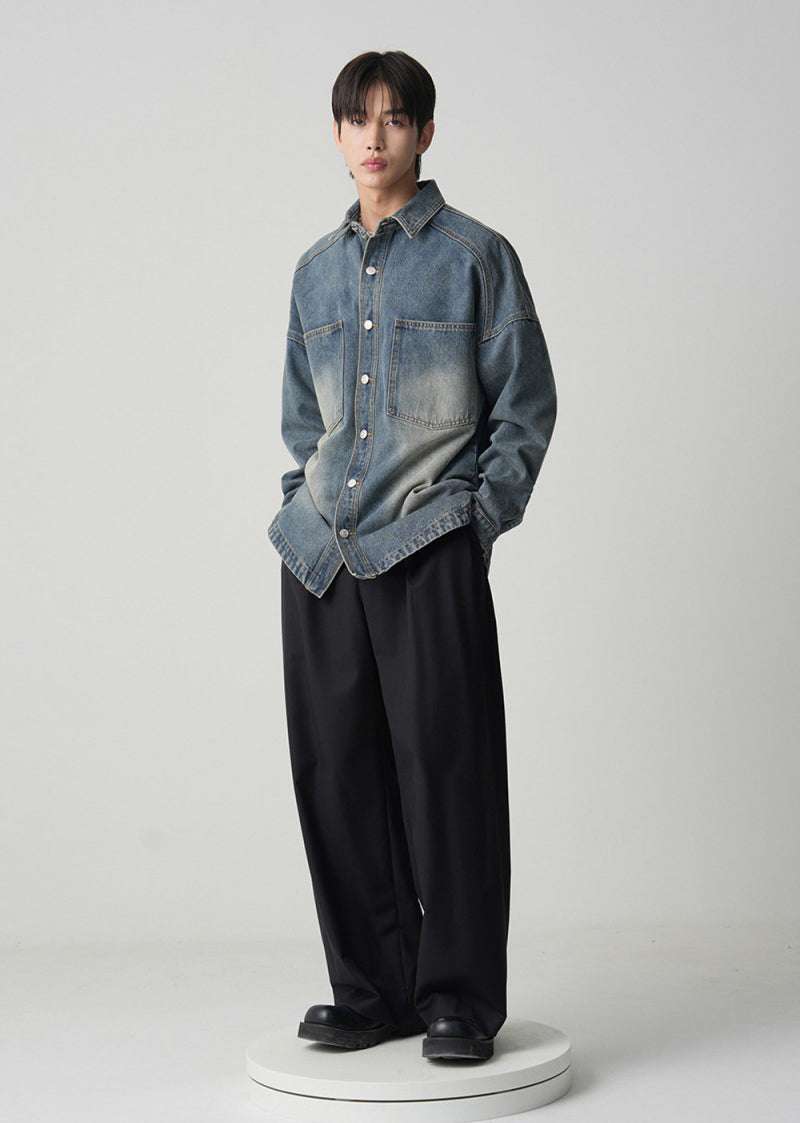 【WE ARE】韓國AVANDRESS牛仔長袖襯衫AV43SH05