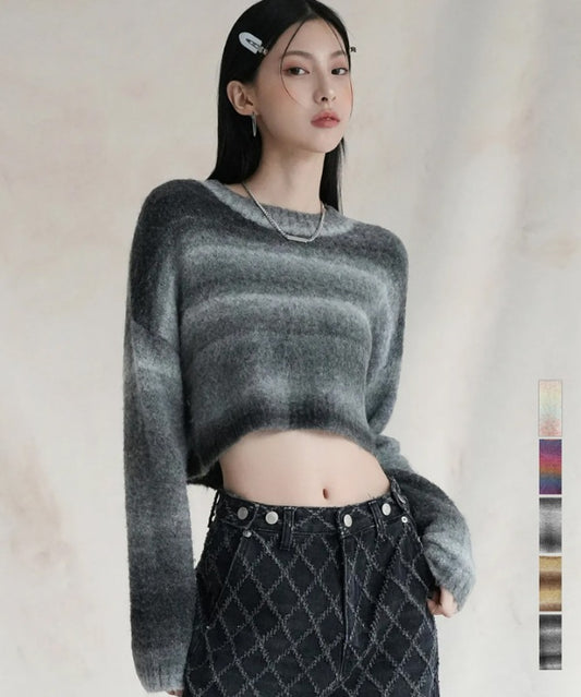 【WE ARE】韓國AVANDRESS毛衣Wool Gradation Crop Knit