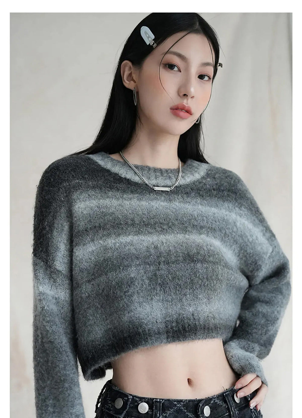 【WE ARE】韓國AVANDRESS毛衣Wool Gradation Crop Knit