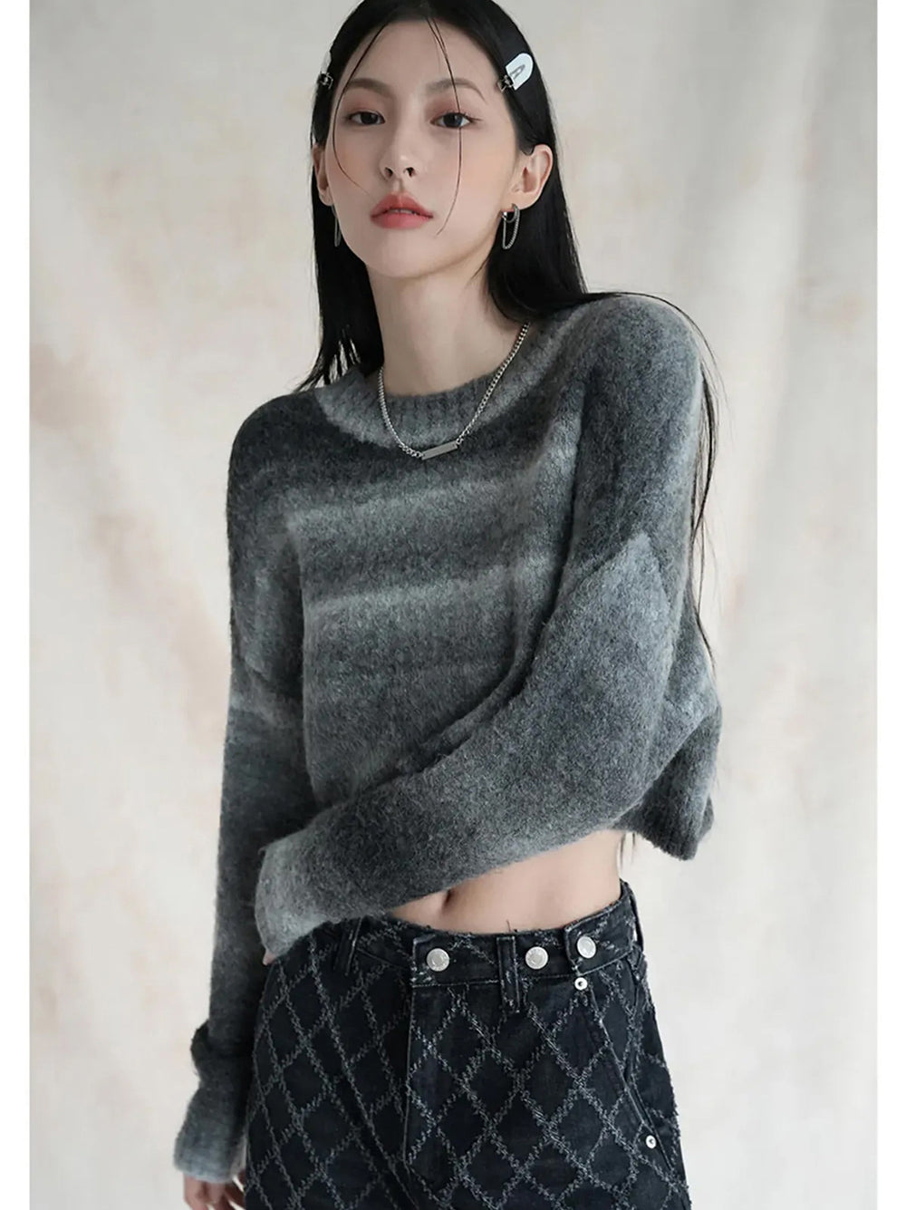 【WE ARE】韓國AVANDRESS毛衣Wool Gradation Crop Knit