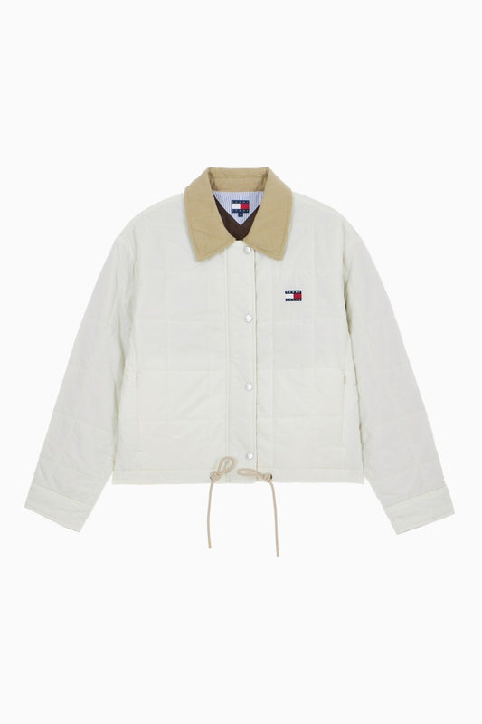 女款【WE ARE】韓國TOMMY JEANS 拼色方格鋪棉外套 T32G0WJC10TWL1