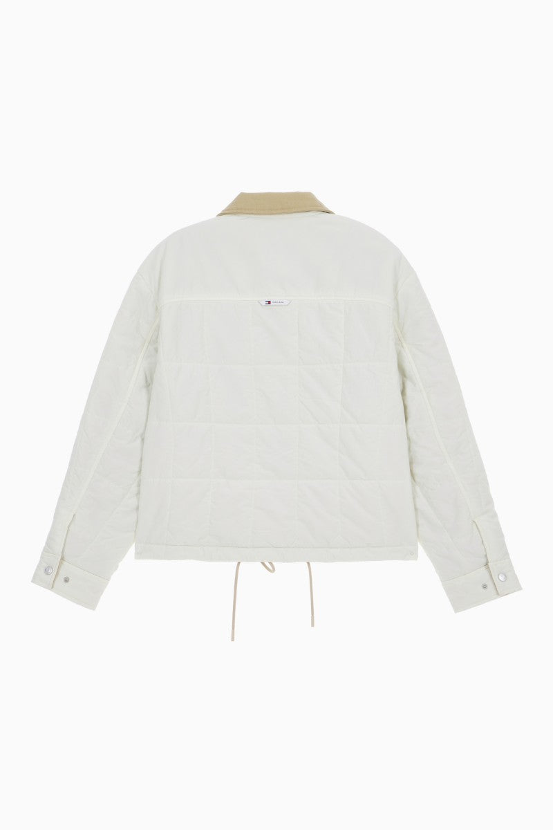 女款【WE ARE】韓國TOMMY JEANS 拼色方格鋪棉外套 T32G0WJC10TWL1