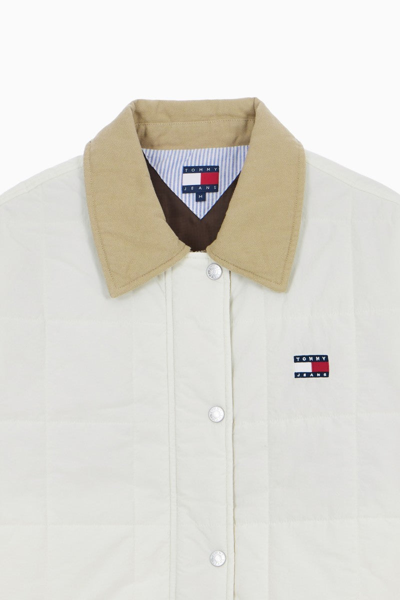 女款【WE ARE】韓國TOMMY JEANS 拼色方格鋪棉外套 T32G0WJC10TWL1