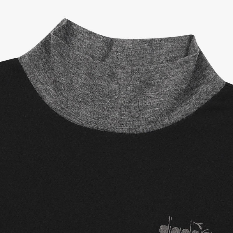 女款【WE ARE】韓國Diadora 拼色小高領長袖打底上衣 D5422TRL75