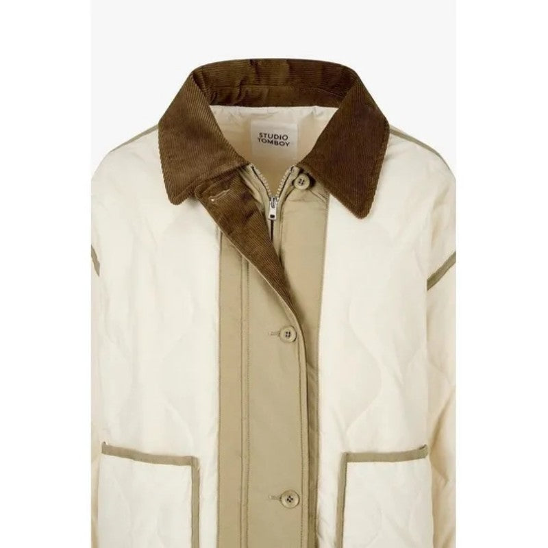 【WE ARE】韓國Studio Tomboy異材質接拼鴨絨外套 9105414102