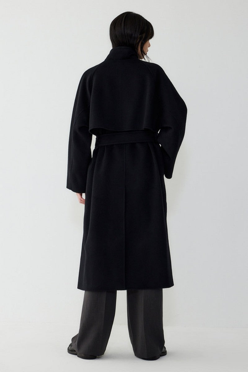 【WE ARE】韓國Studio Tomboy小立領78%羊毛長版大衣 9105411221