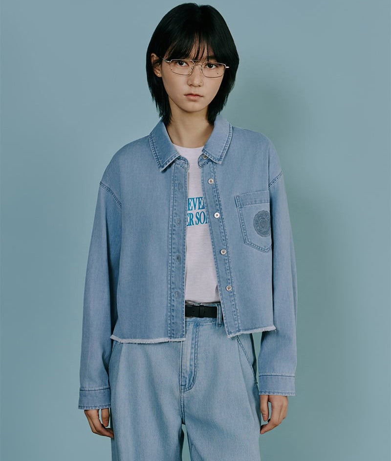 【WE ARE】韓國LAP短版牛仔外套 AS1DB260